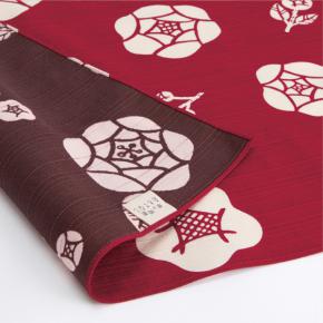 Afbeelding Furoshiki Rose Red Aubergine