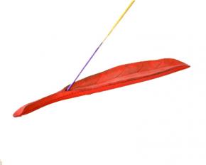 Afbeelding Wierookhouder rood blad